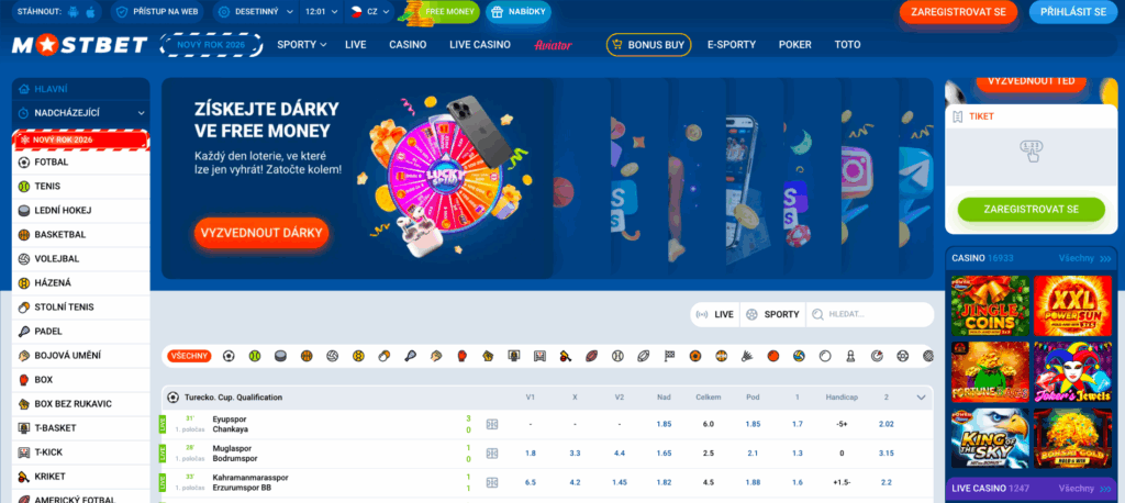 Mostbet Česká republika uvítací bonus